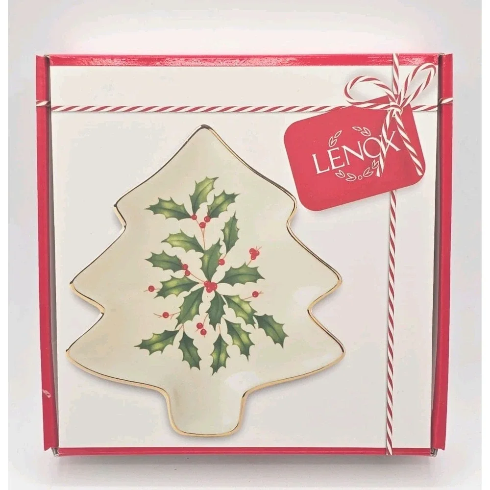 Lenox Hosting the Holidays Tree Party Plate Christmas U251